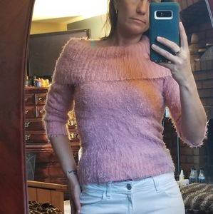 Soft and fuzzy, pink sweater